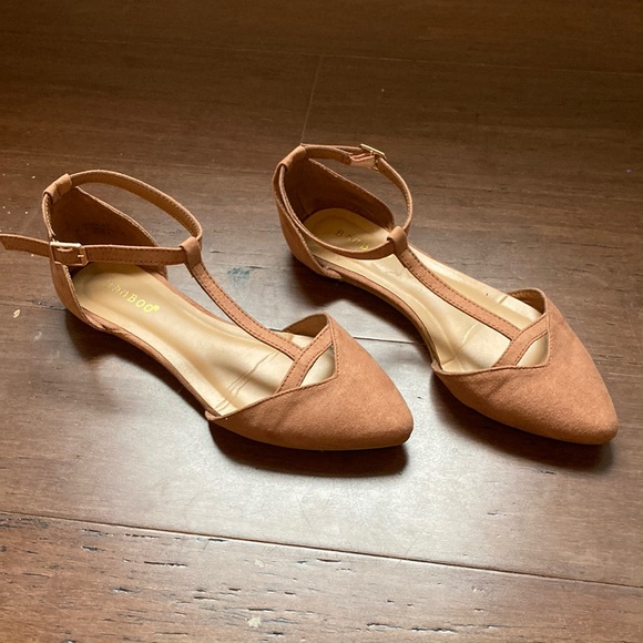 Bamboo ankle strap D’Orsay flat - Picture 2 of 6